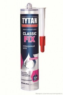 Монтажный клей Tytan PROFESSIONAL Classic Fix прозрачный 310мл 96160 