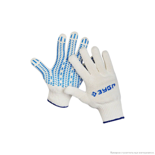 Перчатки ЗУБР (Эксперт-протектор) (11452-XL) трикотажные , 10 класс, Х/Б, с защитой от скольжения,