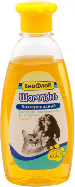 БиоФлор шампунь Бактерицидный для собак и кошек 245мл календула