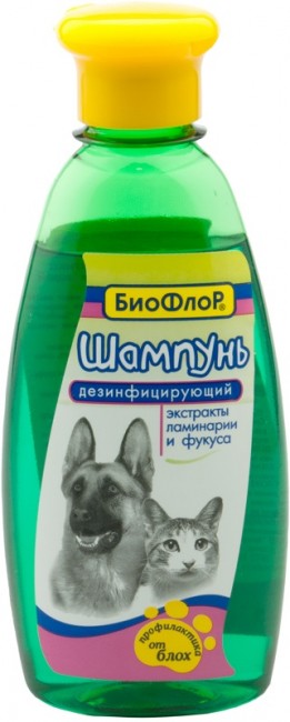 БиоФлор шампунь Дезинфицирующий для собак и кошек 245мл ламинария