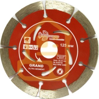 Диск отрезной алмазный по бетону TRIO-DIAMOND 125х22 Сегмент (Segment) hot press Серия Grand Диск отрезной алмазный по бетону TRIO-DIAMOND 125х22 Сегмент (Segment) hot press Серия Grand