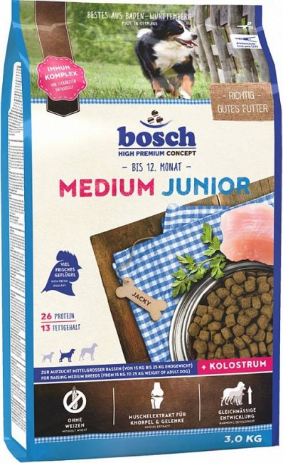 Корм Bosch Junior Medium Сухой корм для щенков средних пород 3 кг