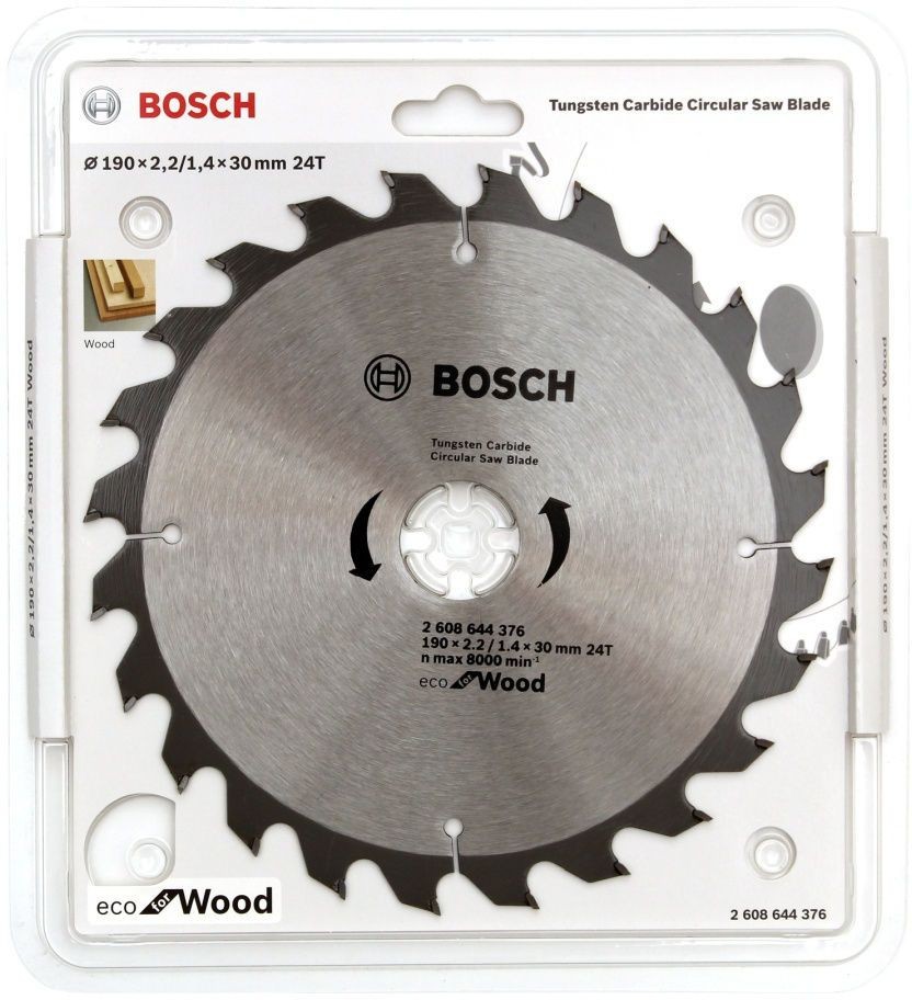 2 608 644 376 Пильный диск Bosch ECO WO 190x30-24T по дереву
