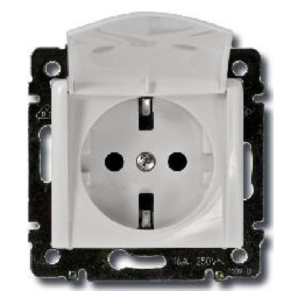 Розетка 2К+З с крышкой Белый Legrand Valena 774422