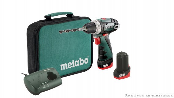 Аккумуляторная дрель-шуруповерт METABO POWERMAXX BS 2x2.0 в сумке (600079550)