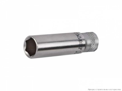 Головка торцевая хромосатинированная удлиненная FLANK 1/4 10 мм KRAFTOOL 27817-10