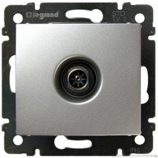Розетка TV Legrand Valena 1.5dB звезда цвет алюминий 770129