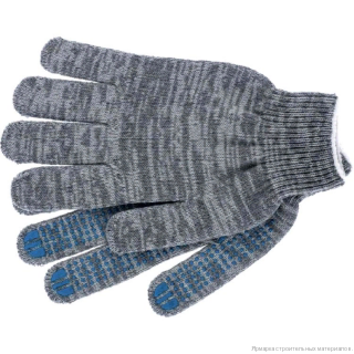 Перчатки х/б рабочие, строительные 5 нитей точка Перчатки х/б рабочие, строительные 5 нитей точка