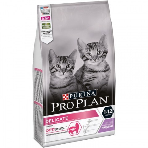 Сухой корм для котят Pro Plan Delicate   с чувствительным пищеварением с индейкой 3 кг