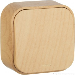 Выключатель 1 клавишный 10A Дерево Legrand Quteo 782260