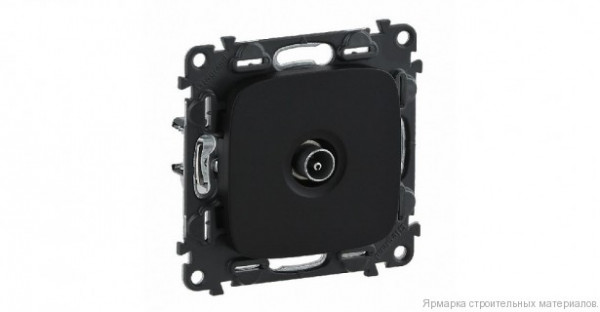 Legrand 753051 Valena Allure (Антрацит) Розетка TV одиночная 1.5Дб +накладка 754768 Legrand
