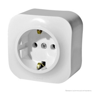 Розетка 2К+З Белый Legrand Quteo 782211