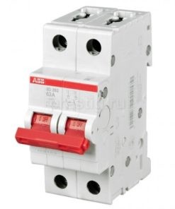 Рубильник ABB 2-полюсный SD202/40 рычаг красный