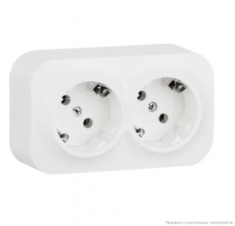 Розетка двойная 2Х2К+З Белый Legrand Quteo 782213