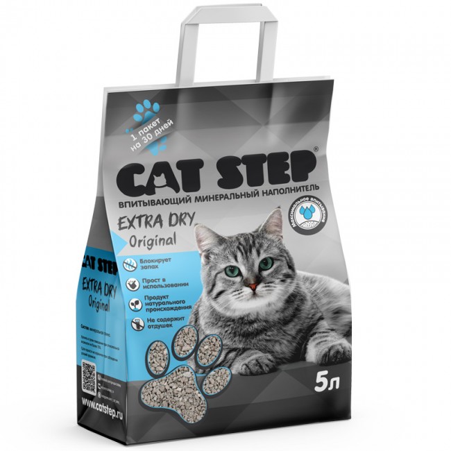 Наполнитель минеральный CAT STEP Extra Dry Original, 5 л