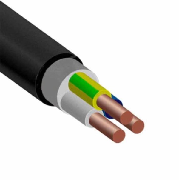 Кабель ВВГнг(А)-LS 3х2.5 Конкорд ГОСТ (круглый) с заполнением (100м)
