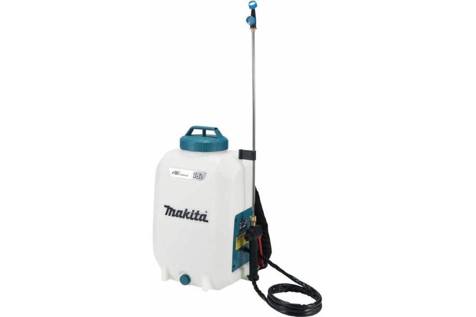 Опрыскиватель аккумуляторный Makita DUS158Z LXT 18 В, объем бака 15 л, 5 бар, шланг 1.7 м, двойная форсунка  Опрыскиватель аккумуляторный Makita DUS158Z LXT 18 В, объем бака 15 л, 5 бар, шланг 1.7 м, двойная форсунка
