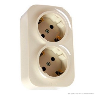 Розетка двойная 2Х2К+З с шторкой Слоновая кость Legrand Quteo 782253 Розетка двойная 2Х2К+З с шторкой Слоновая кость Legrand Quteo 782253