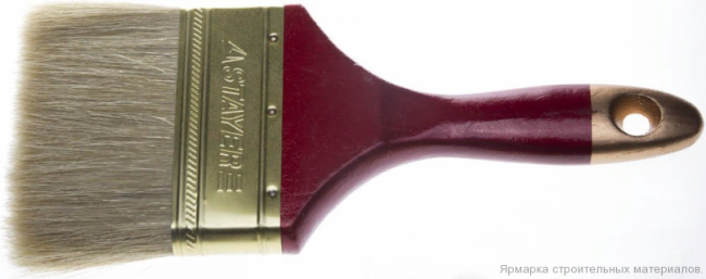 Плоская кисть STAYER UNIVERSAL-PROFI, светлая натуральная щетина, деревянная ручка, 100 мм 0104 -100