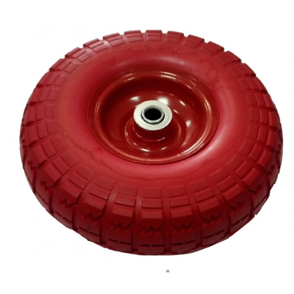 Колесо из вспененного полиуретана 4.10/3.50–4 ступицей D 260 мм, подшипник внутренний диаметр 20 мм 