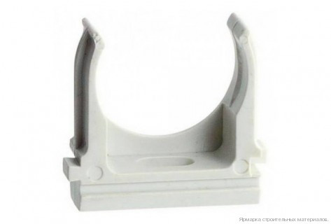 Клипса 25мм для гофры и трубы гладкой (упаковка 100шт)