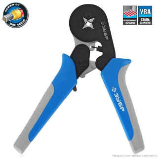 Кримпер ЗУБР ЭКСПЕРТ 22676 ЕВРО-КОННЕКТ 22676 для изолированных и неизолированных втулочных наконечн