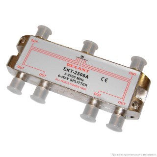 Делитель телевизионный ТВx6 + 7 шт. F BOX 5-1000 МГц SILVER REXANT 05-6104