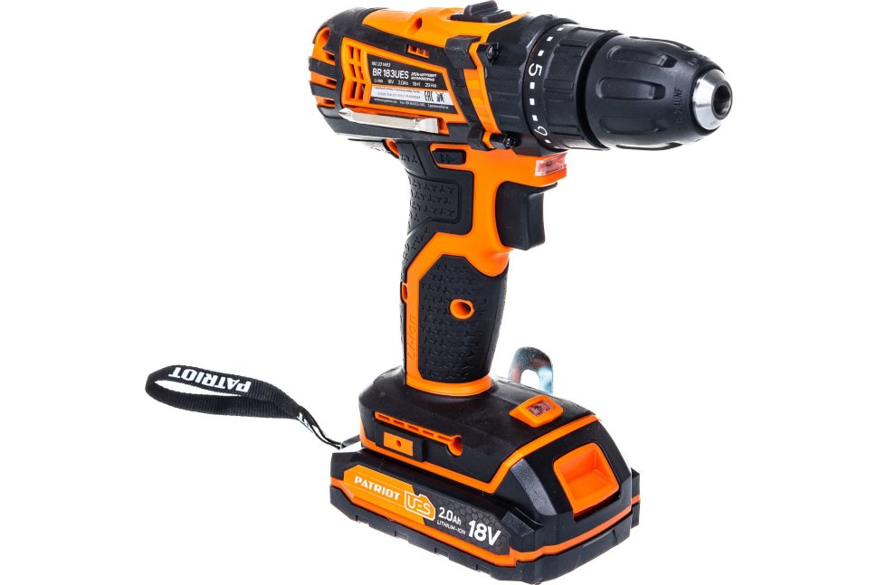 Аккумуляторная дрель-шуруповерт PATRIOT BR 183UES 180201483 Аккумуляторная дрель-шуруповерт PATRIOT BR 183UES 180201483