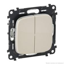 Legrand 755026 Valena Allure (Сл.кость) Выключатель 2 кл, 10A + механизм