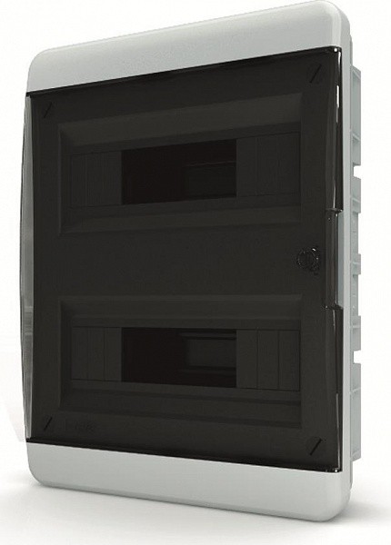 Щит встраиваемый Tekfor 24 модуля IP41 прозрачная черная дверца BVK 40-24-1