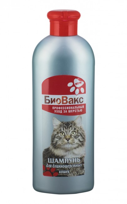 БиоВакс Шампунь для кошек длинношерстных 350мл  			