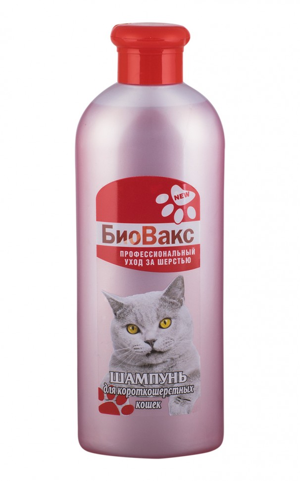 БиоВакс Шампунь для кошек короткошерстных 350мл  			