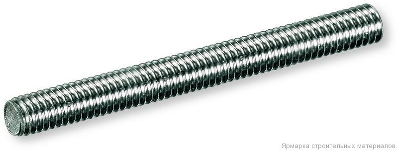 Шпилька резьбовая из нержавейки 18 мм L-1000 Шпилька резьбовая из нержавейки 18 мм L-1000