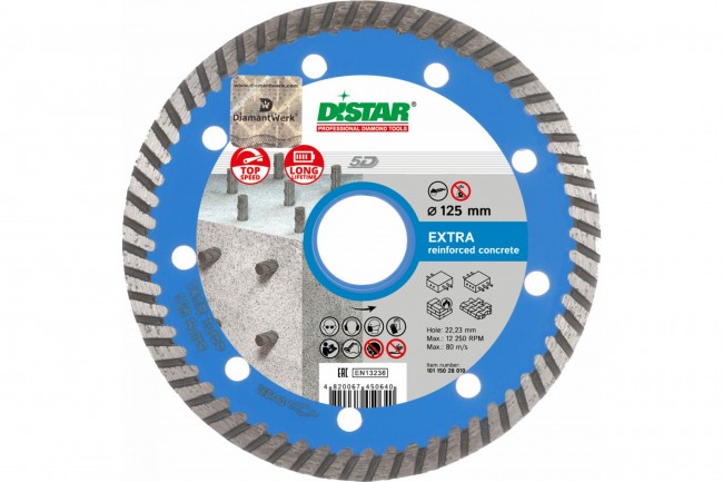 Круг алмазный 1A1R Turbo 125x2,2x10x22,23 Extra Distar 