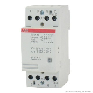 Модульный контактор ABB ESB-24-40 (24А AC1) катушка 220В АС/DC GHE3291102R0006