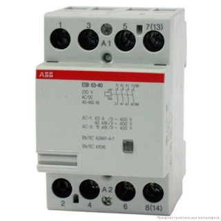 Модульный контактор ABB ESB63-40N-06 катушка 220В АС/DC