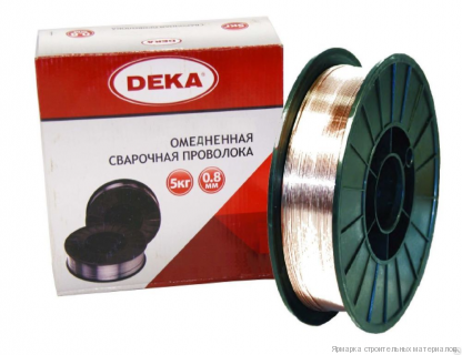 Проволока омедненная ER70S-6 (DEKA)-0,8ММ (5КГ)