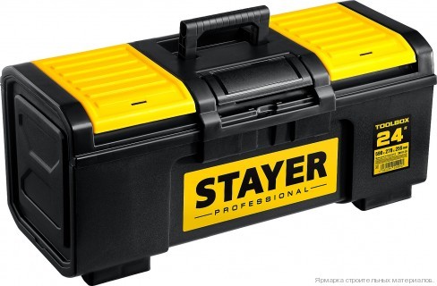 Ящик для инструмента "TOOLBOX-24" пластиковый, STAYER Professional 38167-24