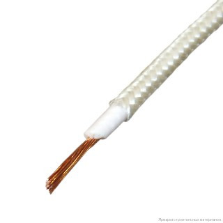 Провод (кабель) термостойкий (жаростойкий) 1х1,5 мм2 для бани и сауны РКГМ (ПГРО)