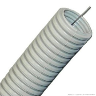 Труба ПВХ гофрированная (гофра для кабеля,провода) с зондом 16мм (уп.100м)