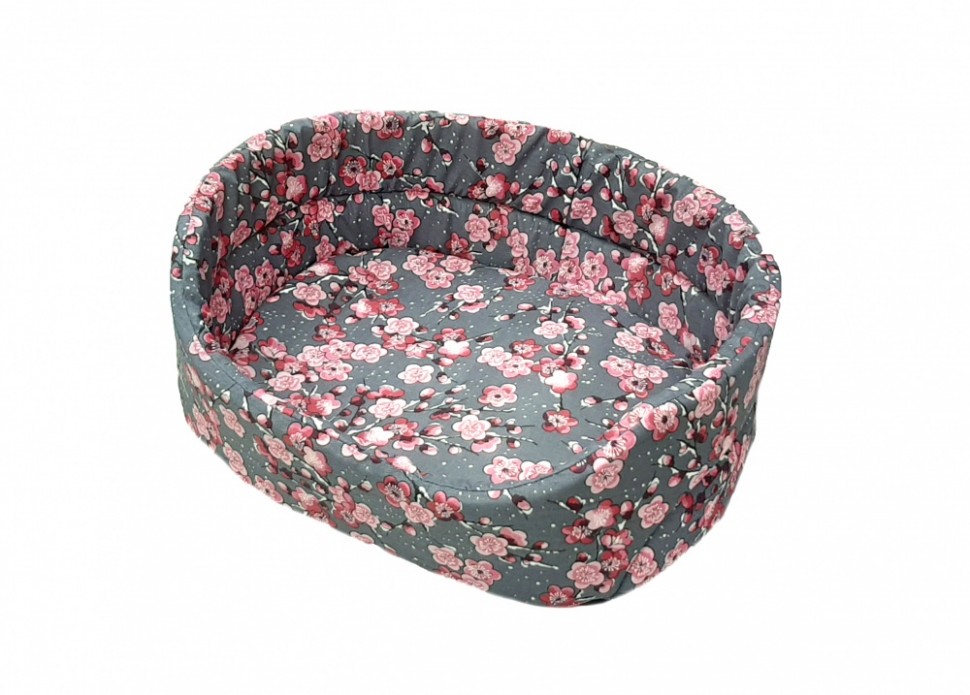 Лежак Дарэлл овальный стёганый сакура 40х50 см