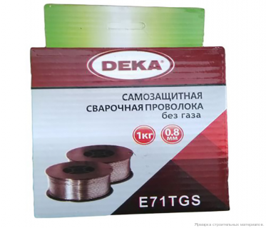 Самозащитная сварочная проволока без газа DEKA 0.8/1кг E71T-GS
