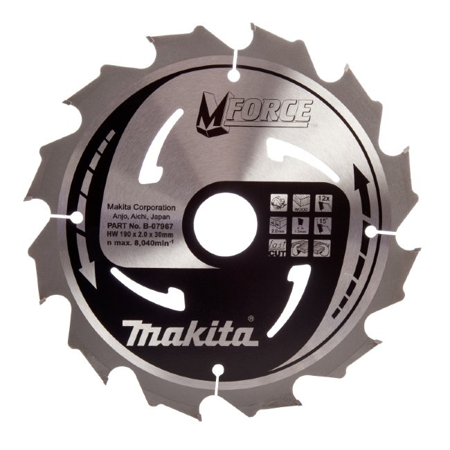 Пильный диск Makita B07967 M-force 190х30х1.2х12Т