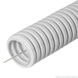 Труба ПВХ гофрированная(гофра для кабеля,провода) с зондом 32мм (уп.50м)