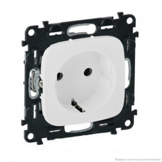 755209 Legrand Valena Allure (Жемчуг) Розетка с заземлением винт. клеммы + механизм 753025 Legrand