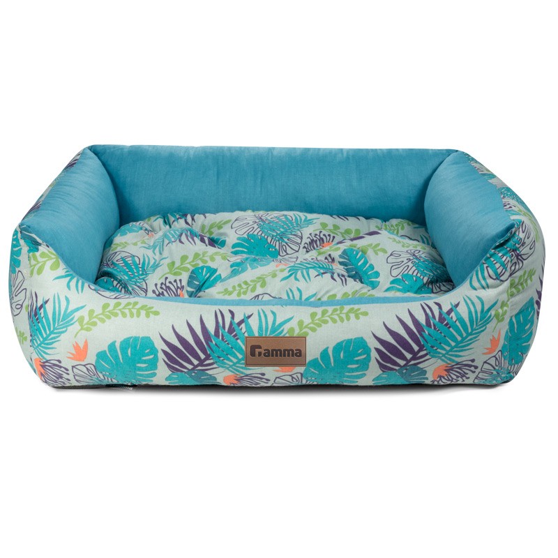 Лежак для собак и кошек Gamma Тропики прямоугольная медиум 520х450х170мм