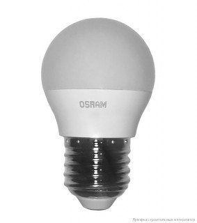 Лампа светодиодная CLASSIC P 40 5.4W/830 5.4Вт шар 2700К тепл. бел. E27 FR OSRAM